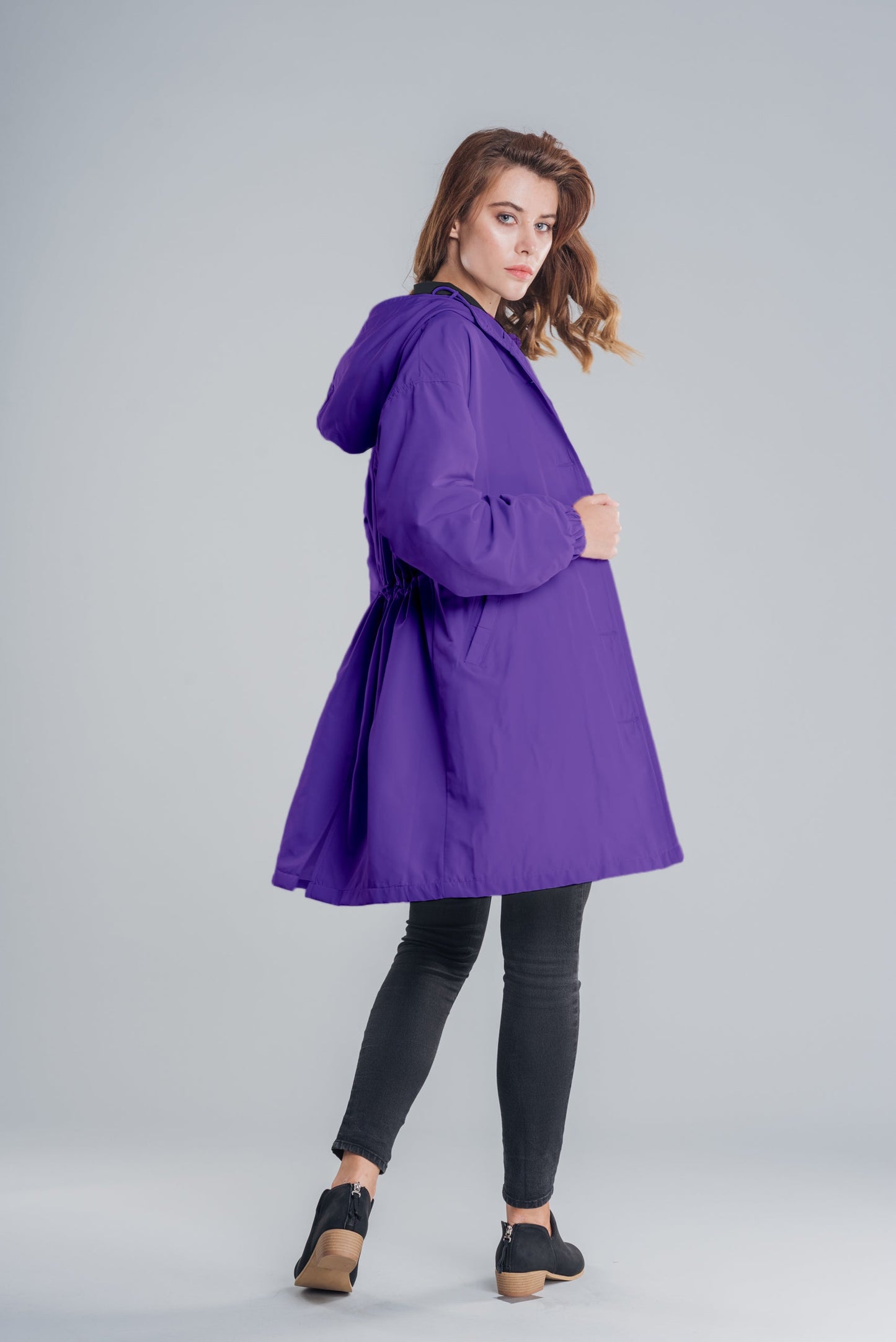 Elena | Water Resistant Oversized Hooded Wind and Rain Jacket