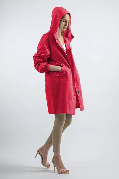 Elena | Water Resistant Oversized Hooded Wind and Rain Jacket