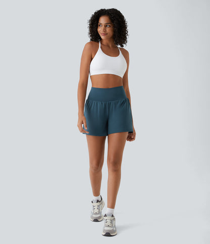 Elara | 2-in-1 high-Waisted yoga shorts