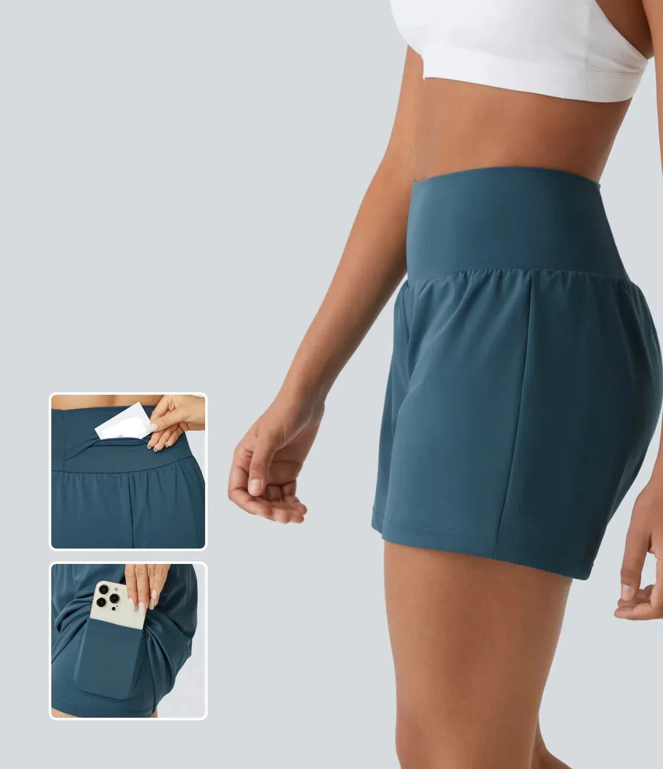 Elara | 2-in-1 high-Waisted yoga shorts