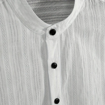 Summer elegance Stand Collar Shirt