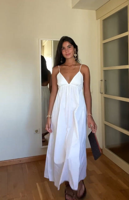 Megan | White Midi Dress