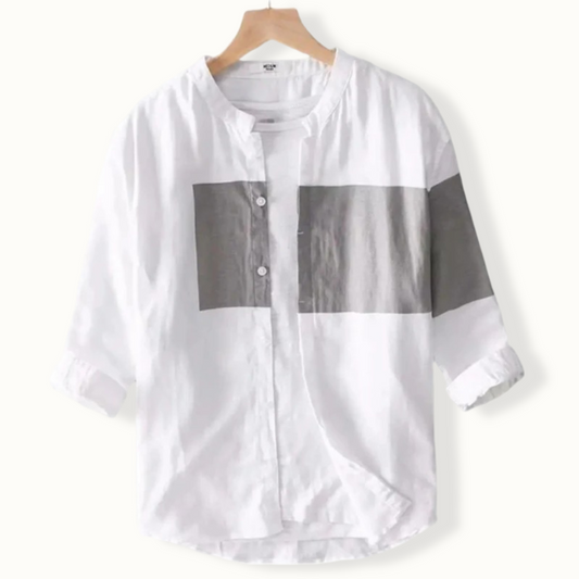 Elara Three-Quarter Sleeve Button-Up Shirt