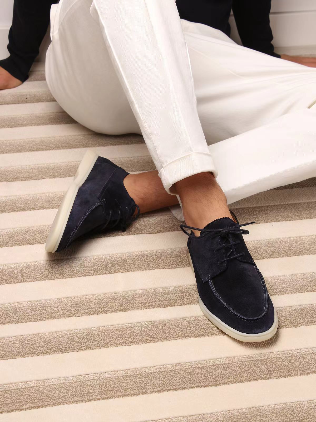 Armand | Suede lace-up Moccasins