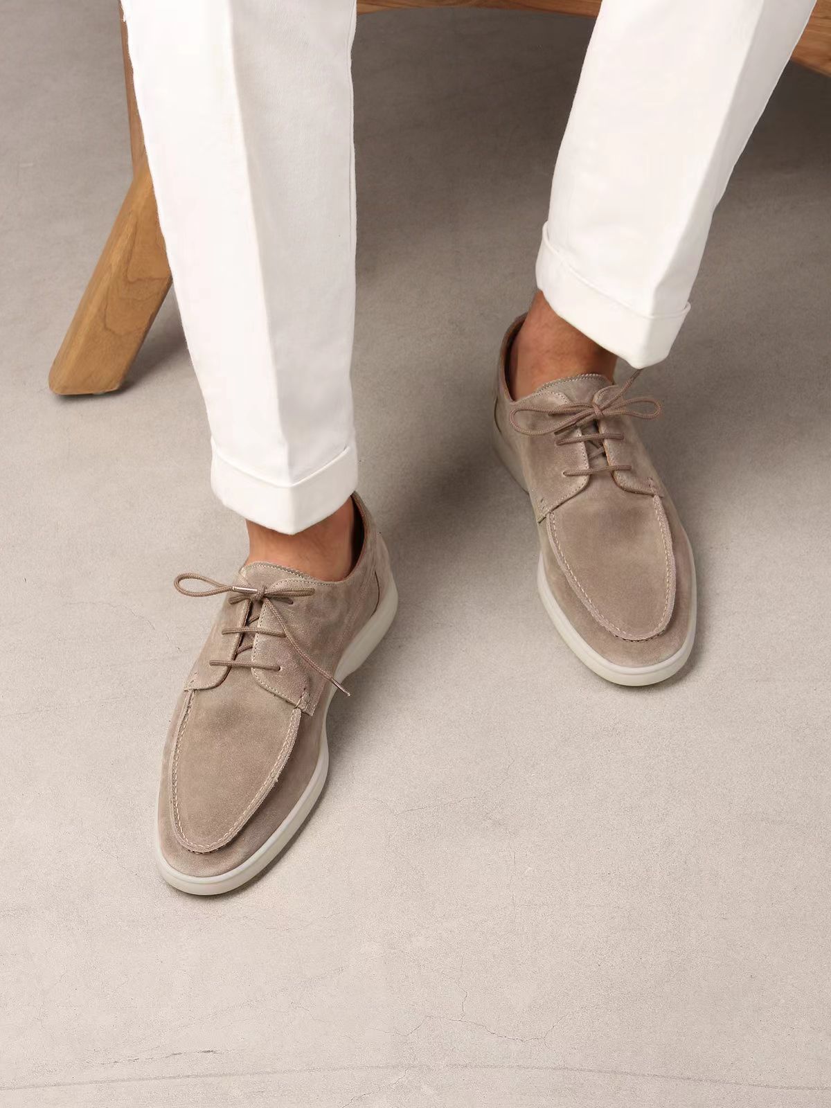 Armand | Suede lace-up Moccasins