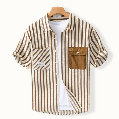 Harper Striped Patchwork Shirt