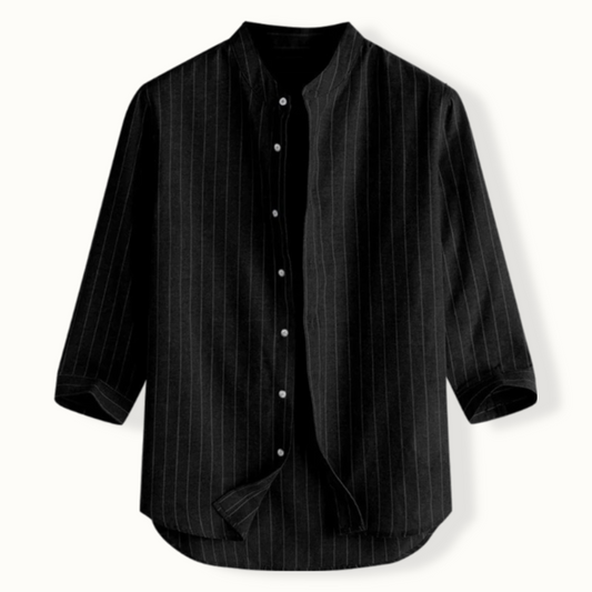 Oxon Stand Collar Button-Up Shirt