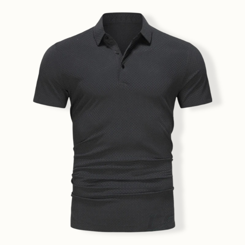 Hollow Pattern Polo Shirt