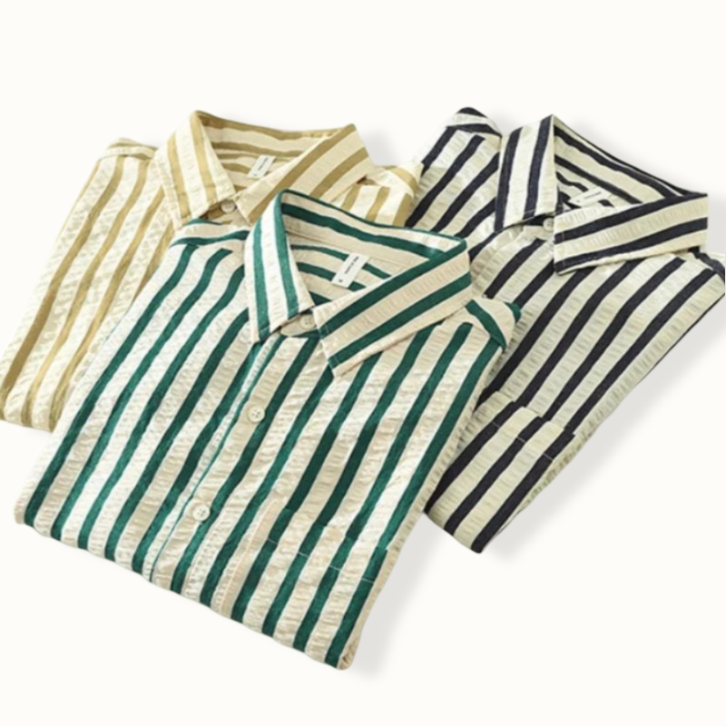 Finn Striped Button-Up Shirt