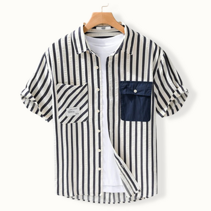 Harper Striped Patchwork Shirt