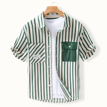 Harper Striped Patchwork Shirt