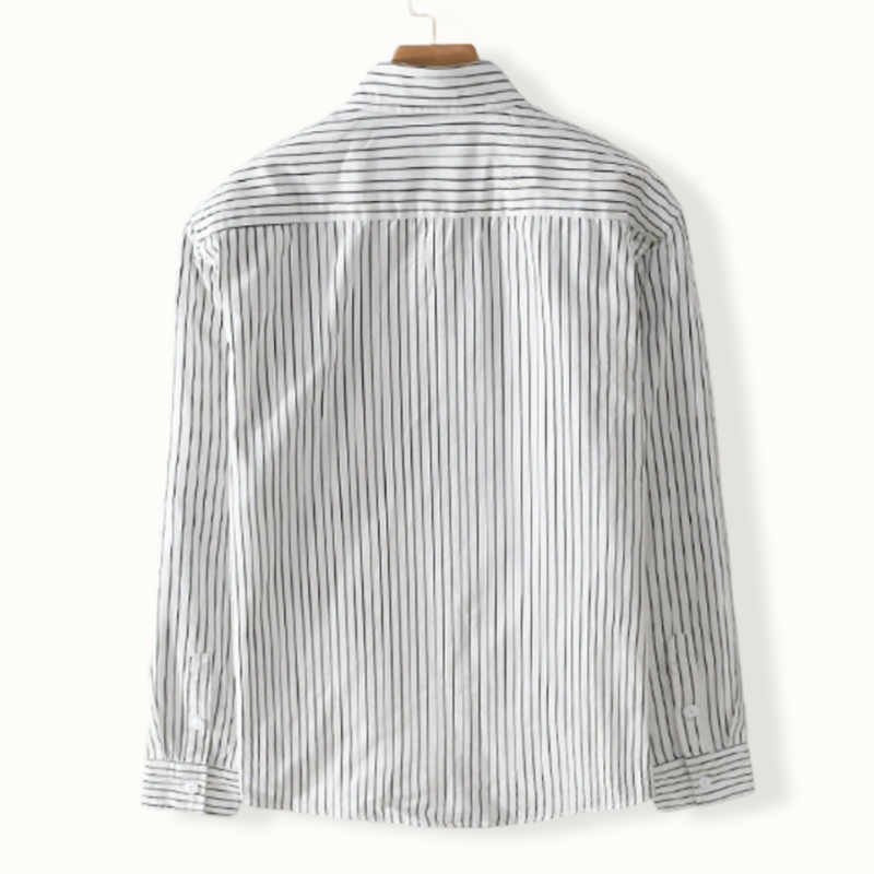 Streetwise Comfort: Striped Cargo Accent Top