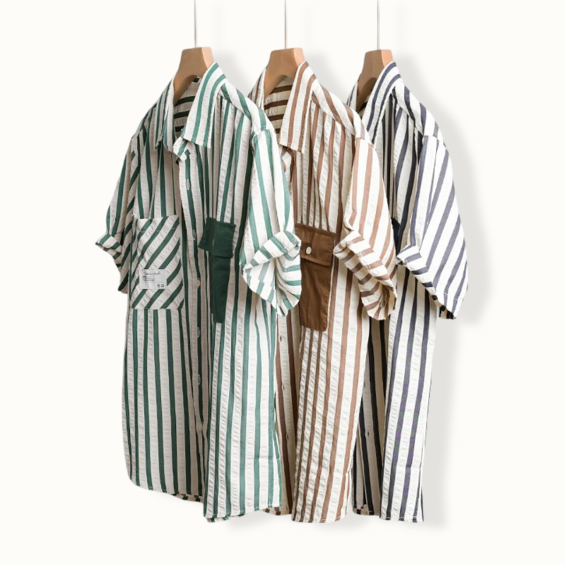 Harper Striped Patchwork Shirt