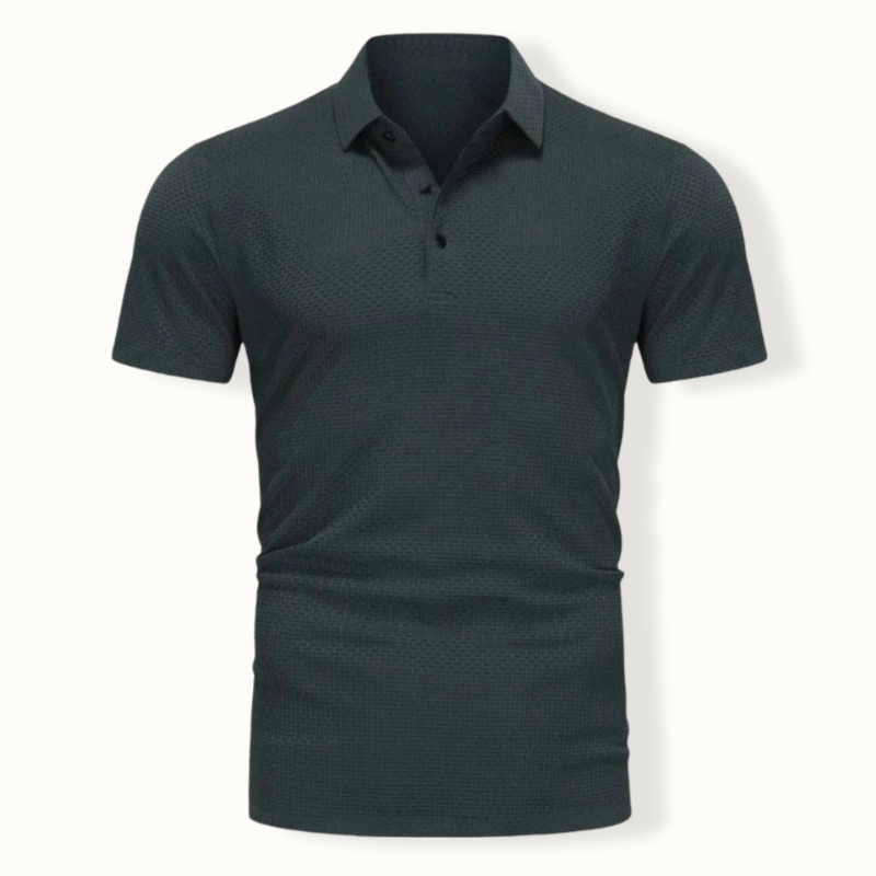 Hollow Pattern Polo Shirt