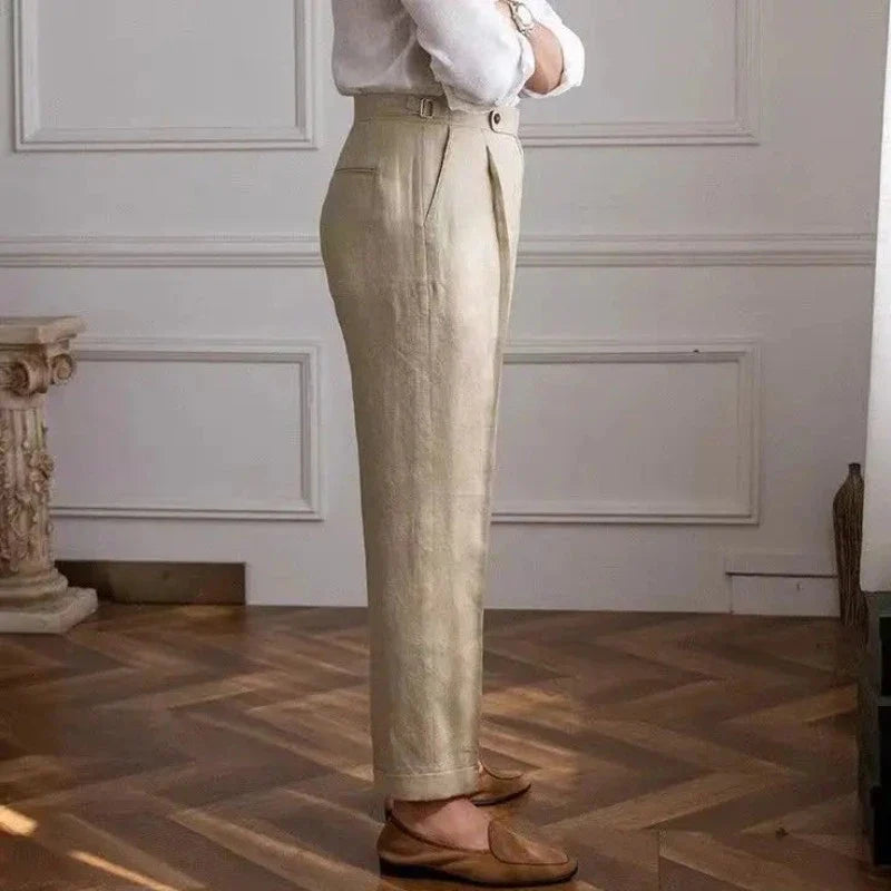 Brighton | High-Waisted Linen Trousers