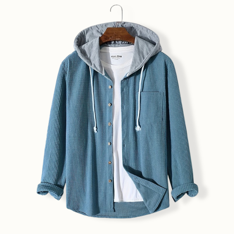 Sierra Waffle Knit Hooded Shirt