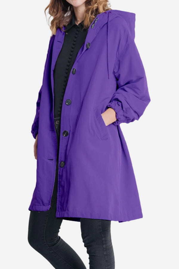 Elena | Water Resistant Oversized Hooded Wind and Rain Jacket