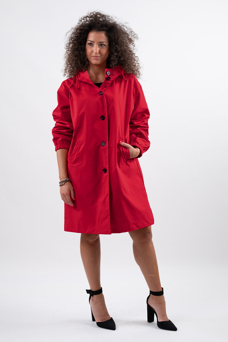 Elena | Water Resistant Oversized Hooded Wind and Rain Jacket